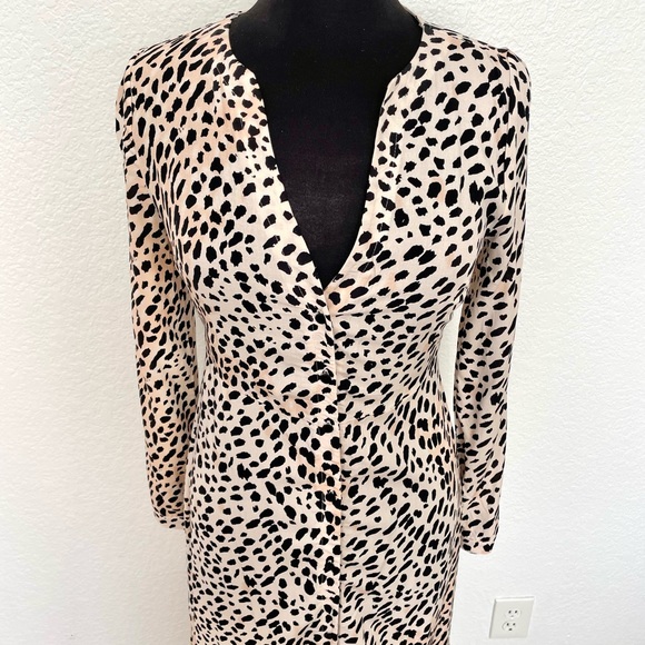 NWT Animal Print Long Sleeve Maxi Dress - S - Picture 2 of 8